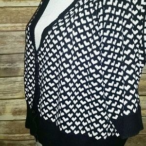 TORRID♥RARE B&W Hearts ❤ Cardigan